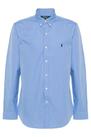 Light blue stretch-cotton shirt RALPH LAUREN | 710928254003BLUE